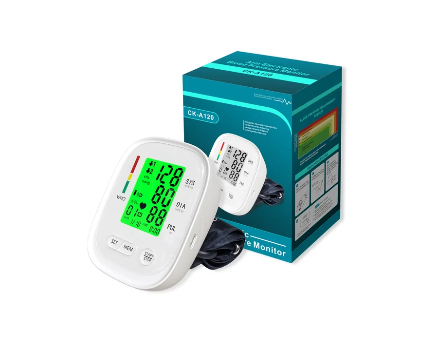 A120 upper-arm blood pressure monitor with packaging